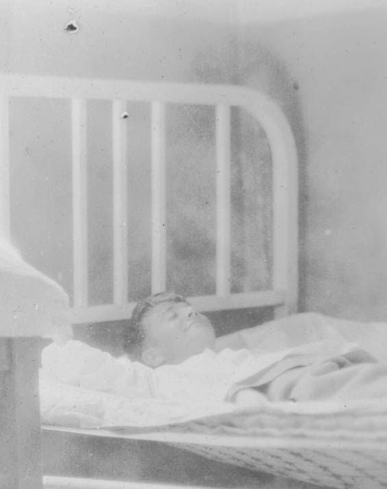 McMullen in Hospital Bed (?), Ca. 1928-30 (Source: Barnes)